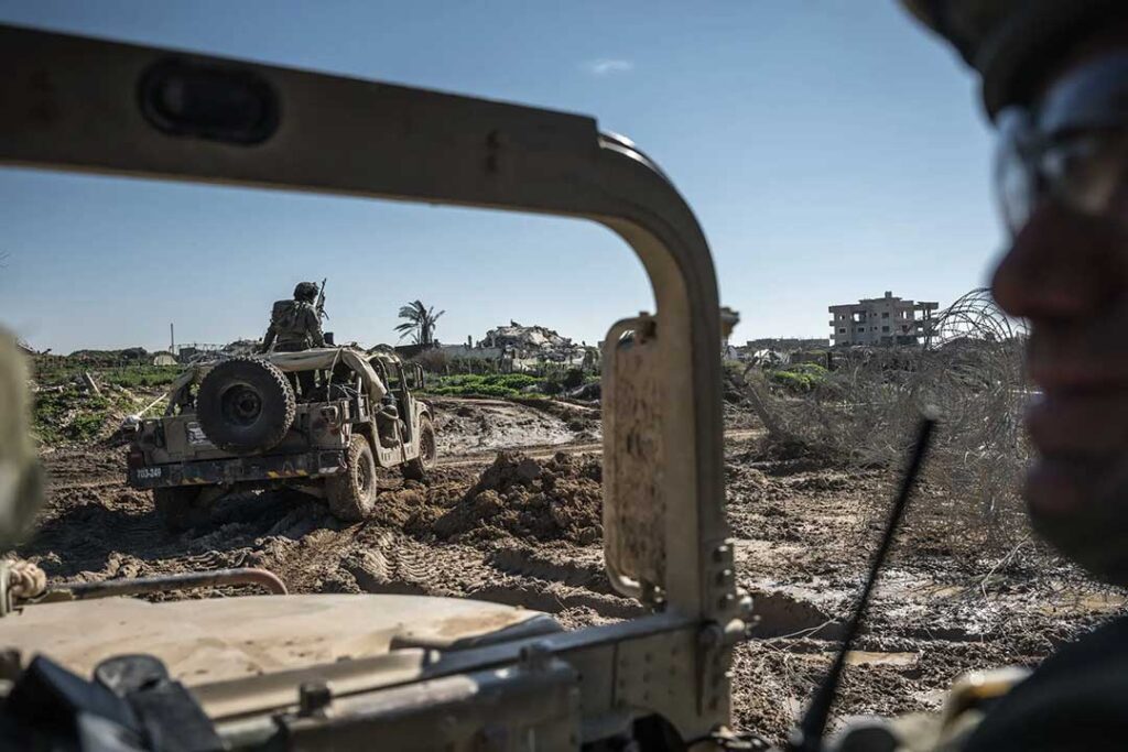 Israeli soldiers in the Gaza Strip in February.Credit...Sergey Ponomarev for The New York Times
